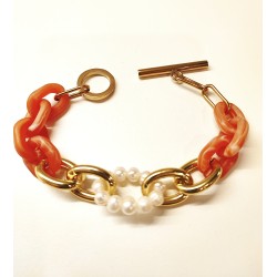 Bracelet Gourmette Perles 