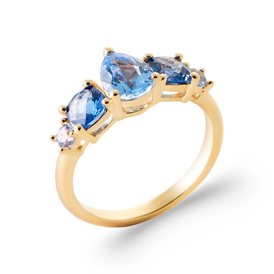Bague Trio Bleu