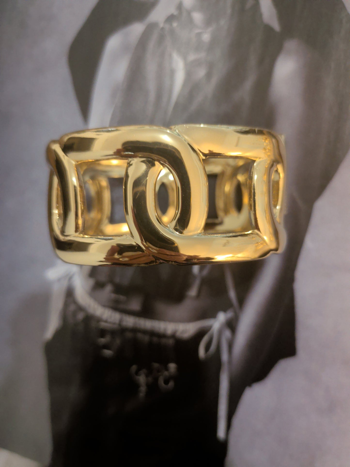 Bracelet Manchette acier inoxydable ouverture facile