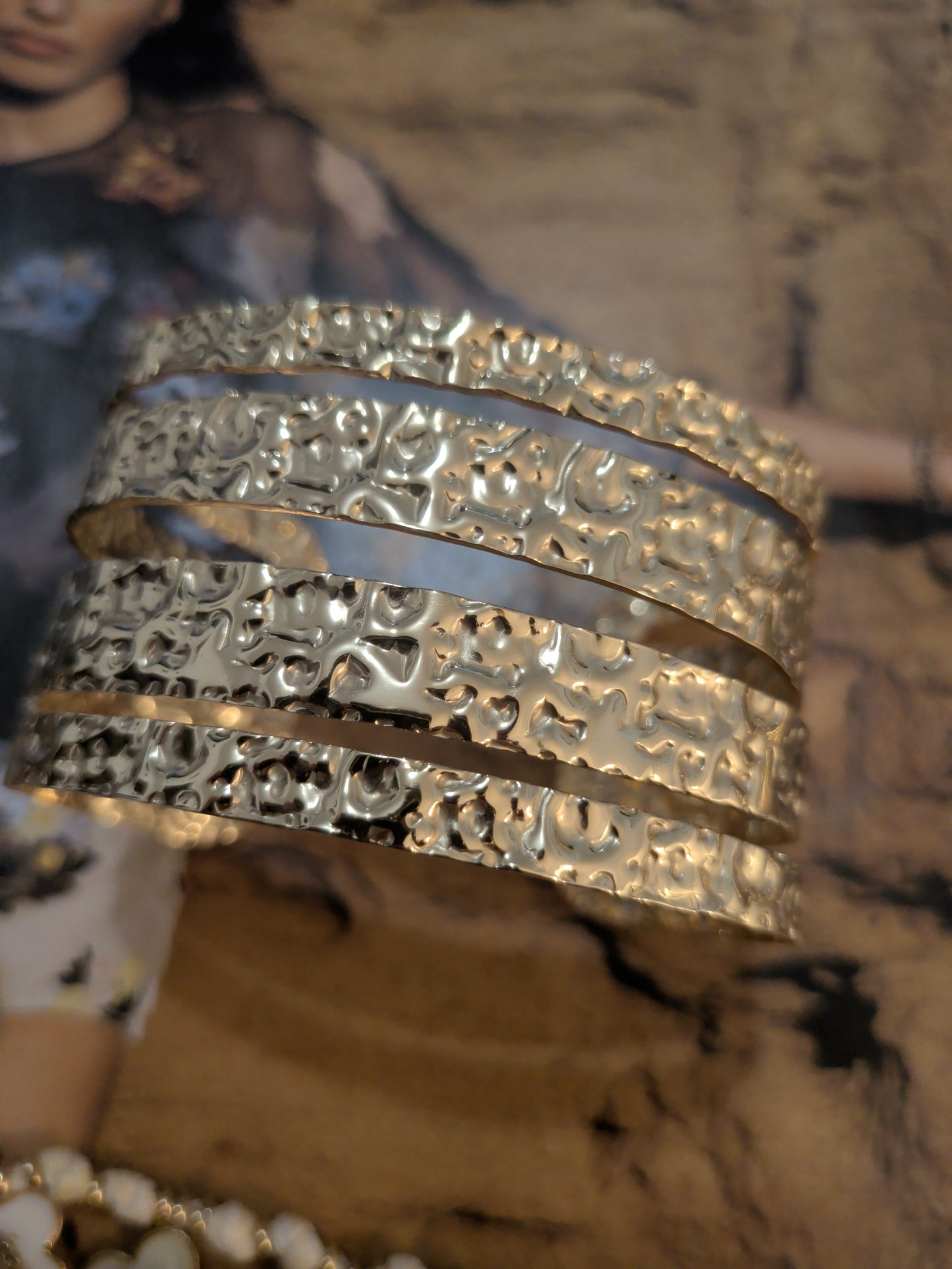 Bracelet Manchette acier inoxydable